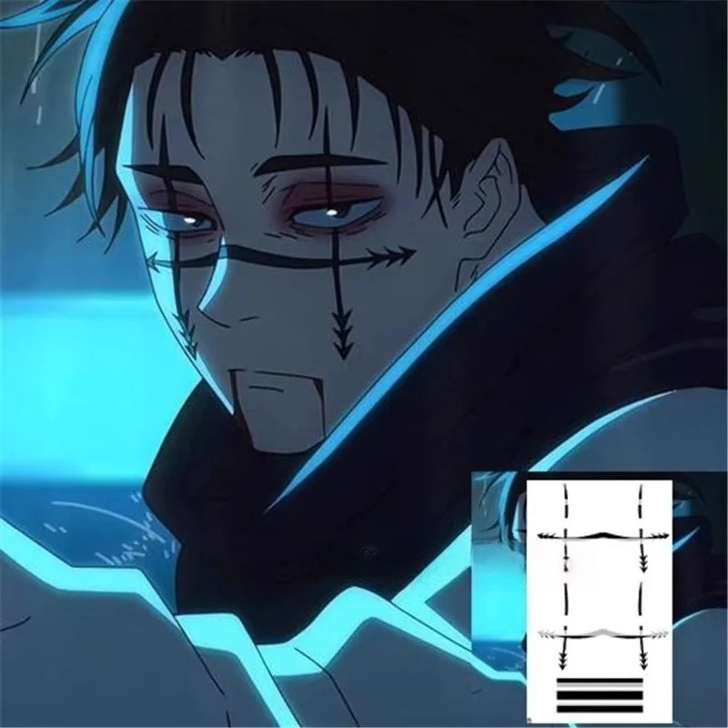 Choso Tattoo Sticker Anime Juj - Anime Cosplay Jujutsu Kaisen review and price